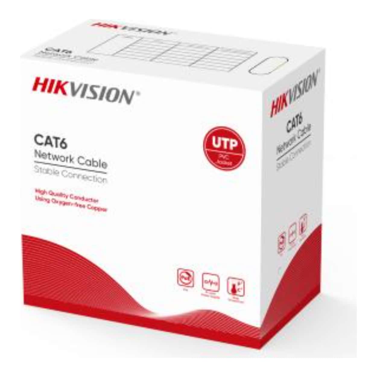 HIKVISION 1LN6UZC0  U/UTP 305 METRE PVC 24 AWG %100 BAKIR GRI RENK CAT6 Kablo - Görsel 1