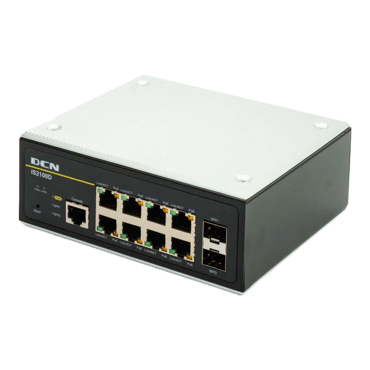 DCN IS2100D-2GF8GT-P 8GE PoE 1xSFP Endüstriyel Switch (Güç Kaynağı Dahil) - Görsel 3