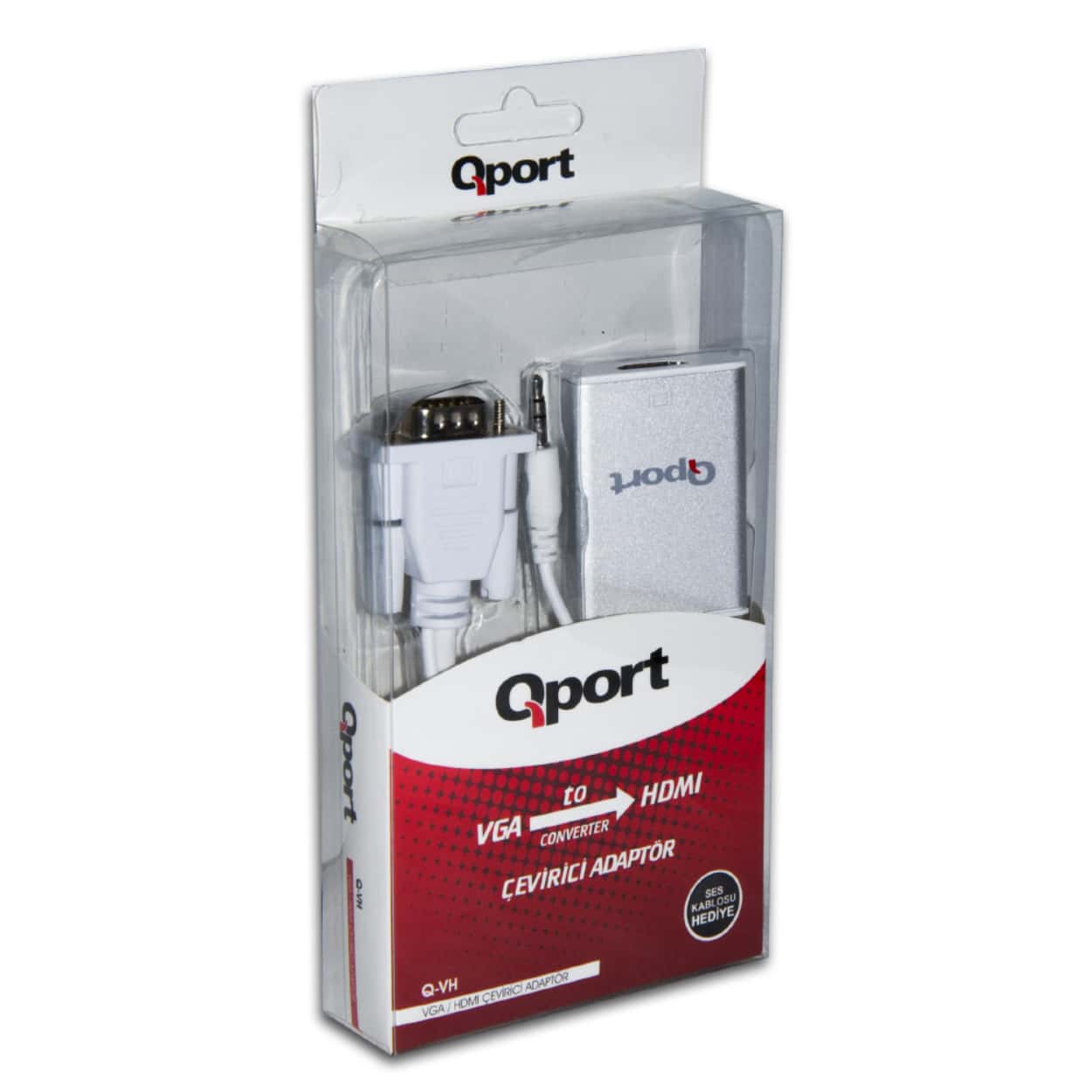 QPORT VGA to HDMI ÇEVİRİCİ + SES KABLOSU (VGA + HDMI -) (Q-VH) - Görsel 4