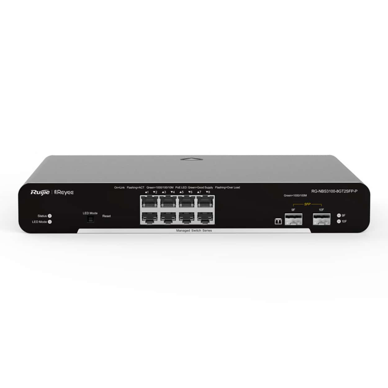 RUIJIE-REYEE RG-NBS3100-8GT2SFP-P 8GEPort+2x1GESFP 125W Poe Yönetilebilir Switch - Görsel 1