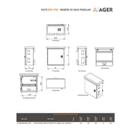 AGER MİNİMOBESE 445x225x500 ÇİFT CİDARLI OUTDOOR KABİNET+DİREK MONTAJ KİTİ+FAN - Küçük Görsel 3