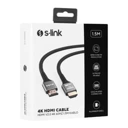 S-LINK SLX-HD4K015 19+1 HDMI to HDMI 1.5m Metal v2.0 4K (4096*2160) 60Hz Kablo - Küçük Görsel 4