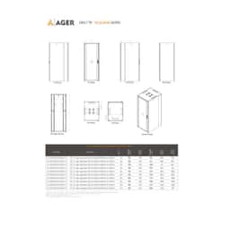 AGER Vega Base Dikili Tip Kabinet 26U, 800x1000mm - Küçük Görsel 3
