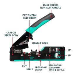 PROSKIT CP-335N Sıkma Pensesi CAT7-CAT6-CAT5 RJ-45 / RJ-11 ESKİ NESİL - Küçük Görsel 3
