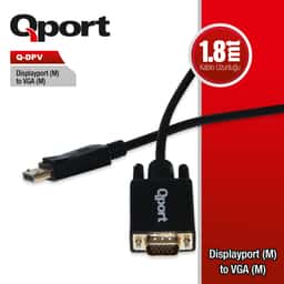 QPORT 1.8M DISPLAY TO VGA ÇEVİRİCİ KABLO (Q-DPV) - Küçük Görsel 1