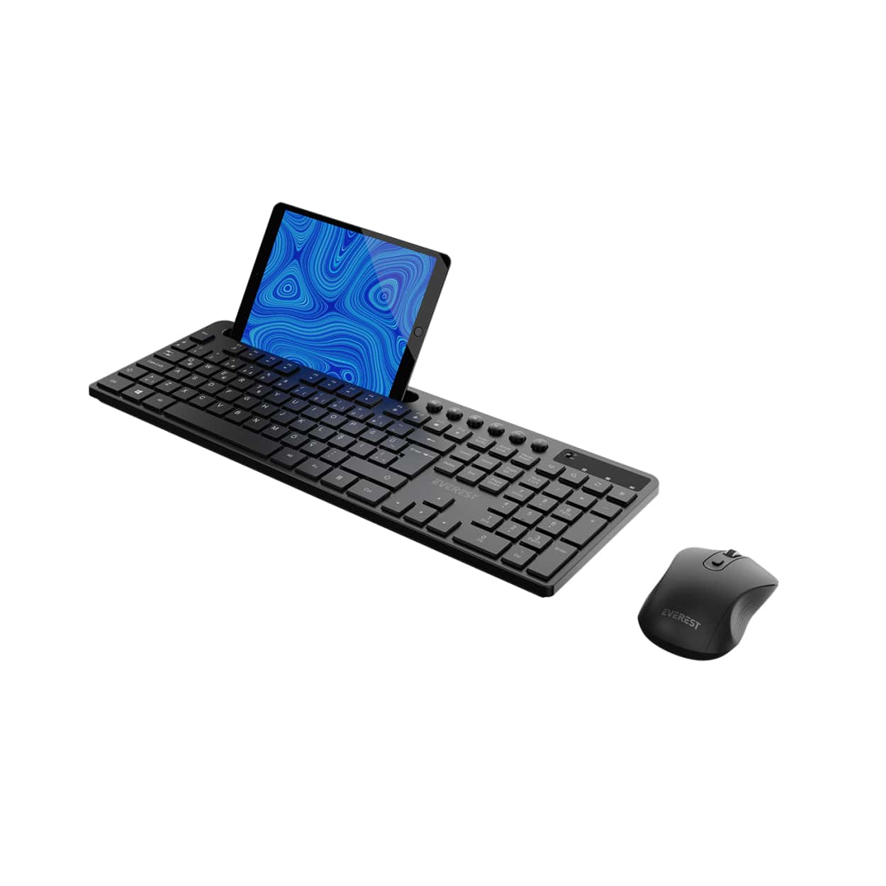 EVEREST KM-730 Siyah Kablosuz Q Multimedia Klavye + Mouse Set - Görsel 5