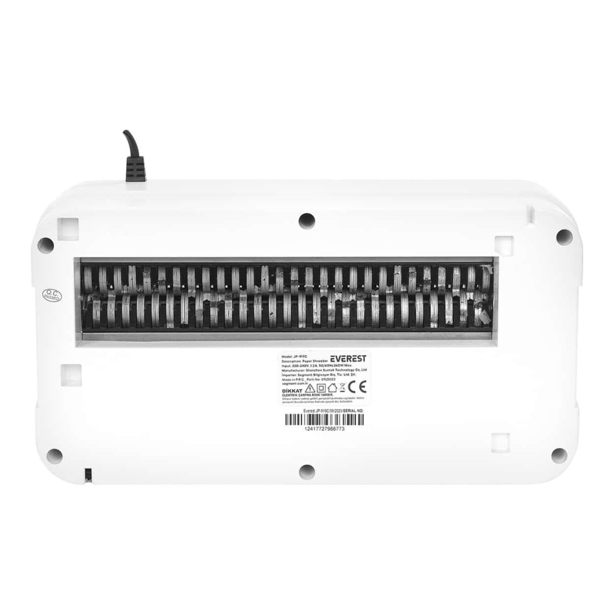 EVEREST JP-919C Evrak İmha Makinesi 312 *167.3 * 350mm Cross Cut Paper Shredder - Görsel 4