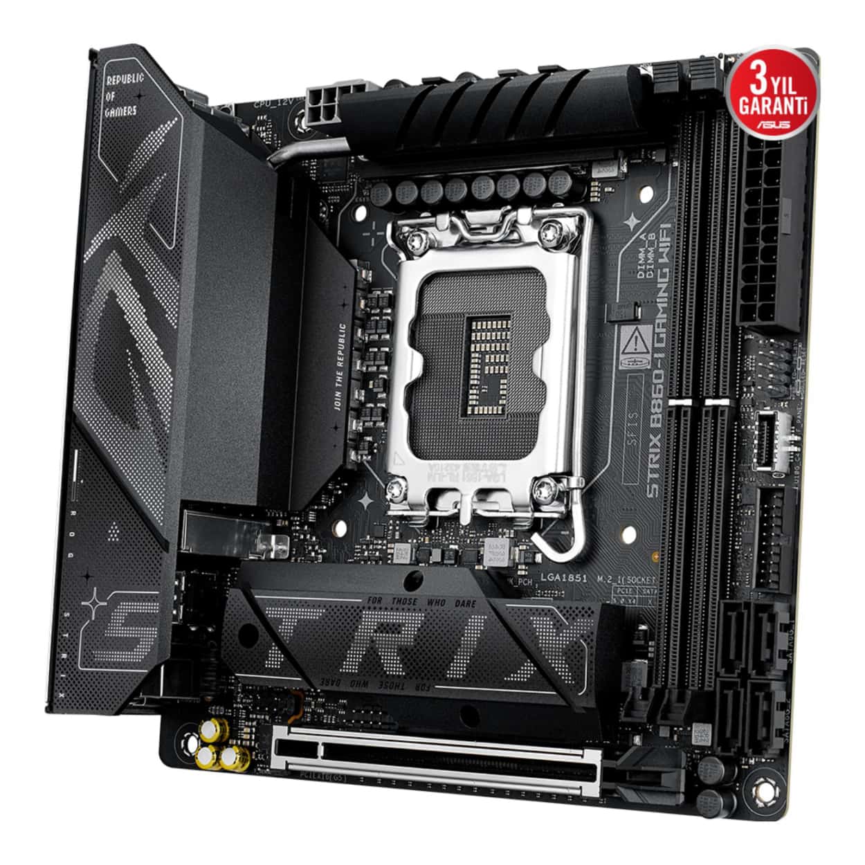ASUS ROG STRIX B860-I GAMING WIFI LGA1851 DDR5 8800 WiFi7+BT AURA RGB 2.5GLAN Mi - Görsel 4