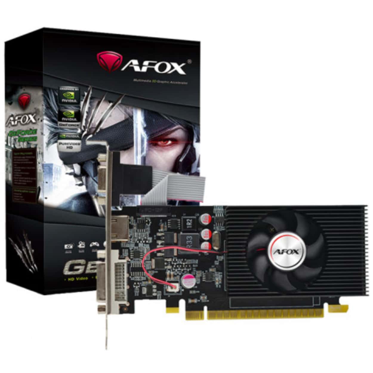 4 GB AFOX GT730 128Bit DDR3 HDMI,DVI,VGA Low Profile & Single Fan - Görsel 1