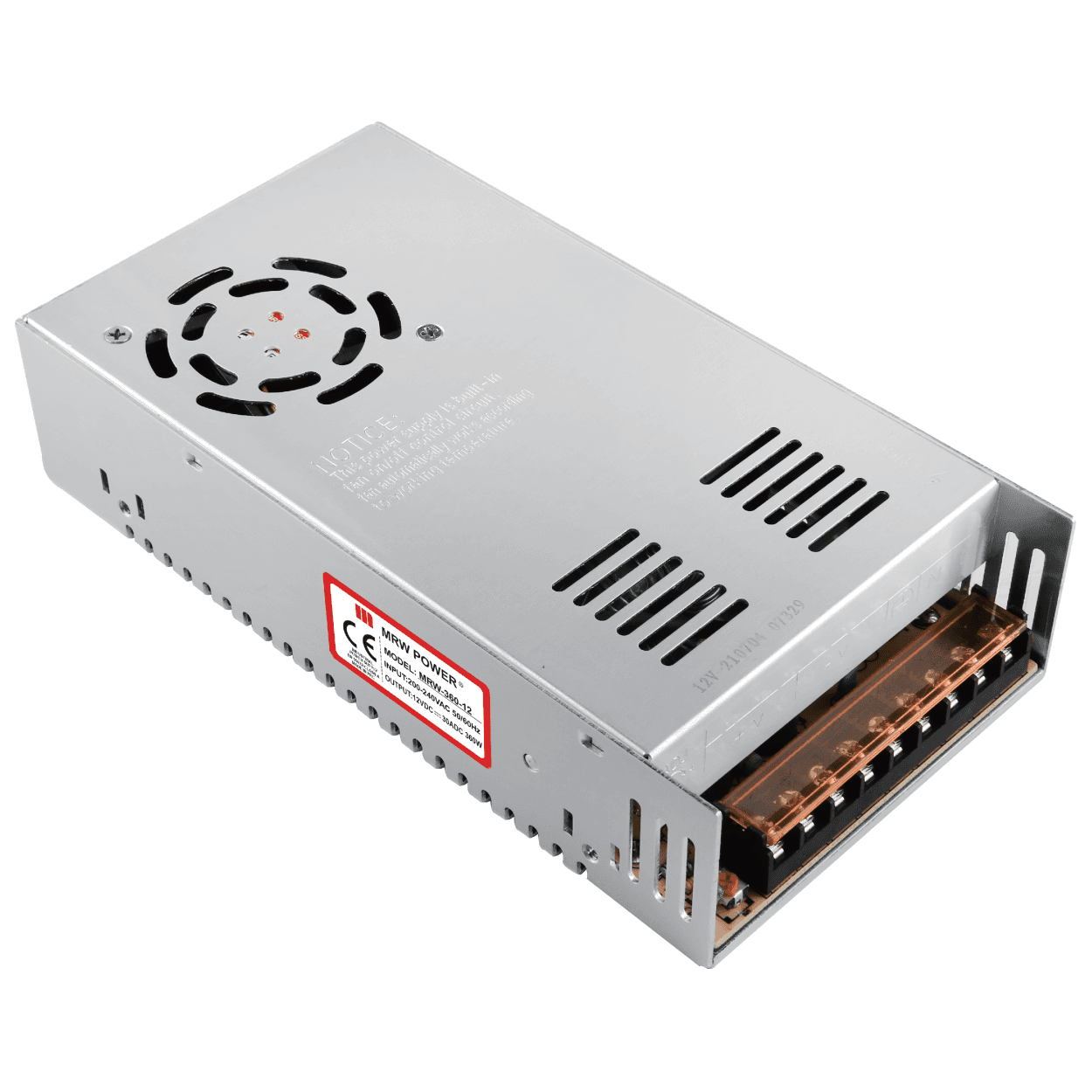 MERVESAN 12V 30A 360W METAL KAMERA ADAPTÖRÜ (MRW-360-12) - Görsel 1