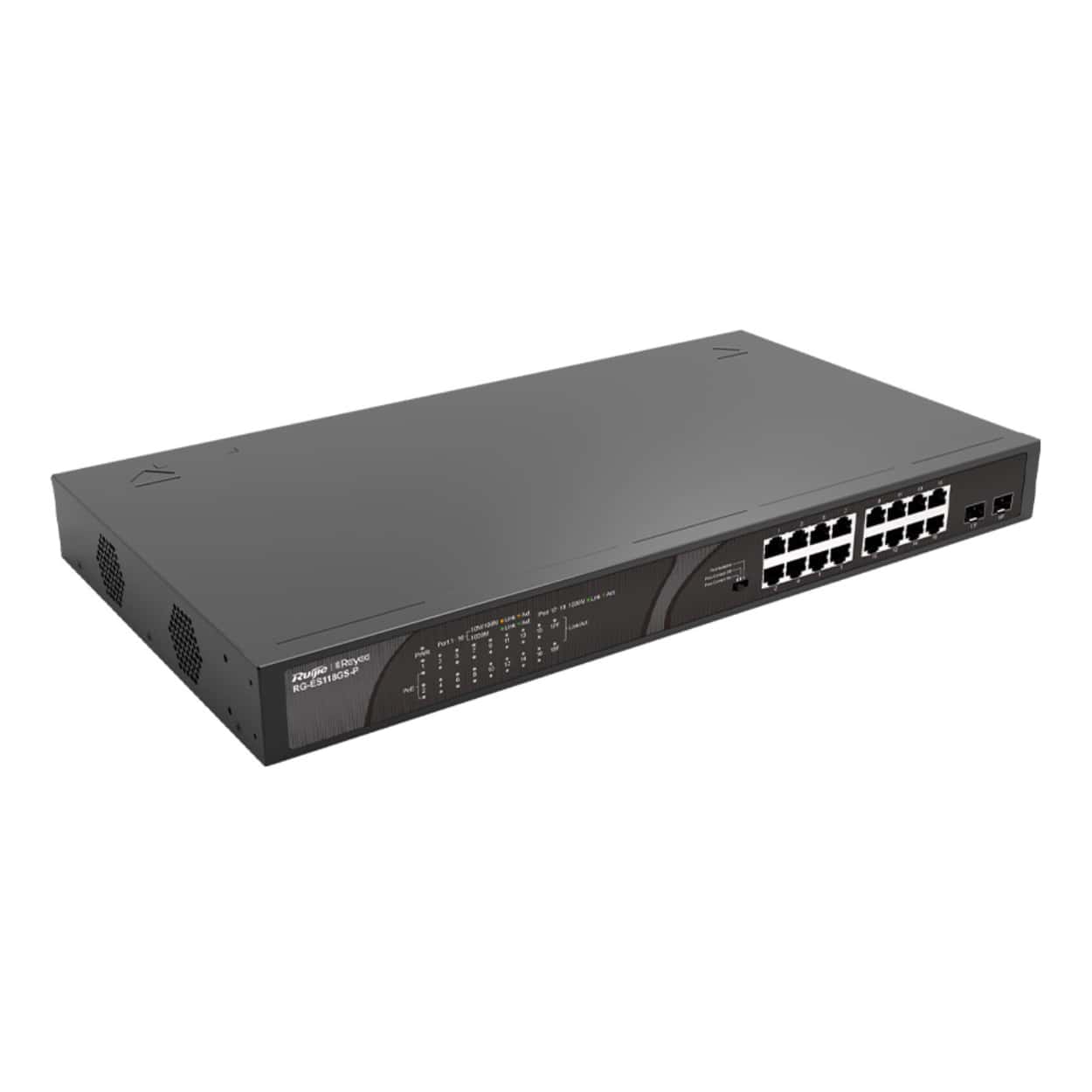 RUIJIE REYEE RG-ES118GS-P 16GE Port 247W Poe,  2GE SFP Uplink Rackmount Switch - Görsel 1