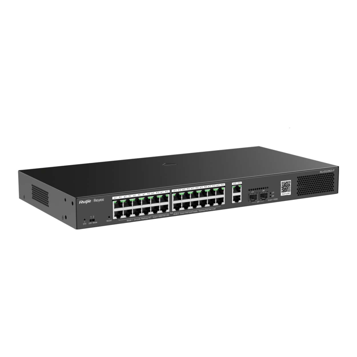 RUIJIE REYEE RG-ES228GS-P 24GE Port 370W Poe,2GE SFP,2GE RJ-45  Uplink Yönetil - Görsel 2