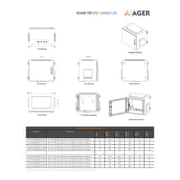 AGER Çift Cidar 07U W=600mm D=450mm 19'' IP55 Outdoor Duvar Tipi Kabinet - Küçük Görsel 3