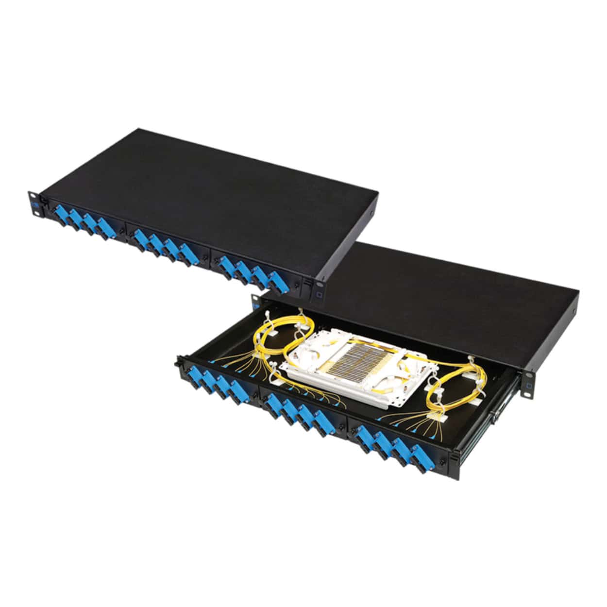 HCS Datalight SC F.O Patch Panel Modülü Siyah Dupleks,24 Port Boş 1U - Görsel 1