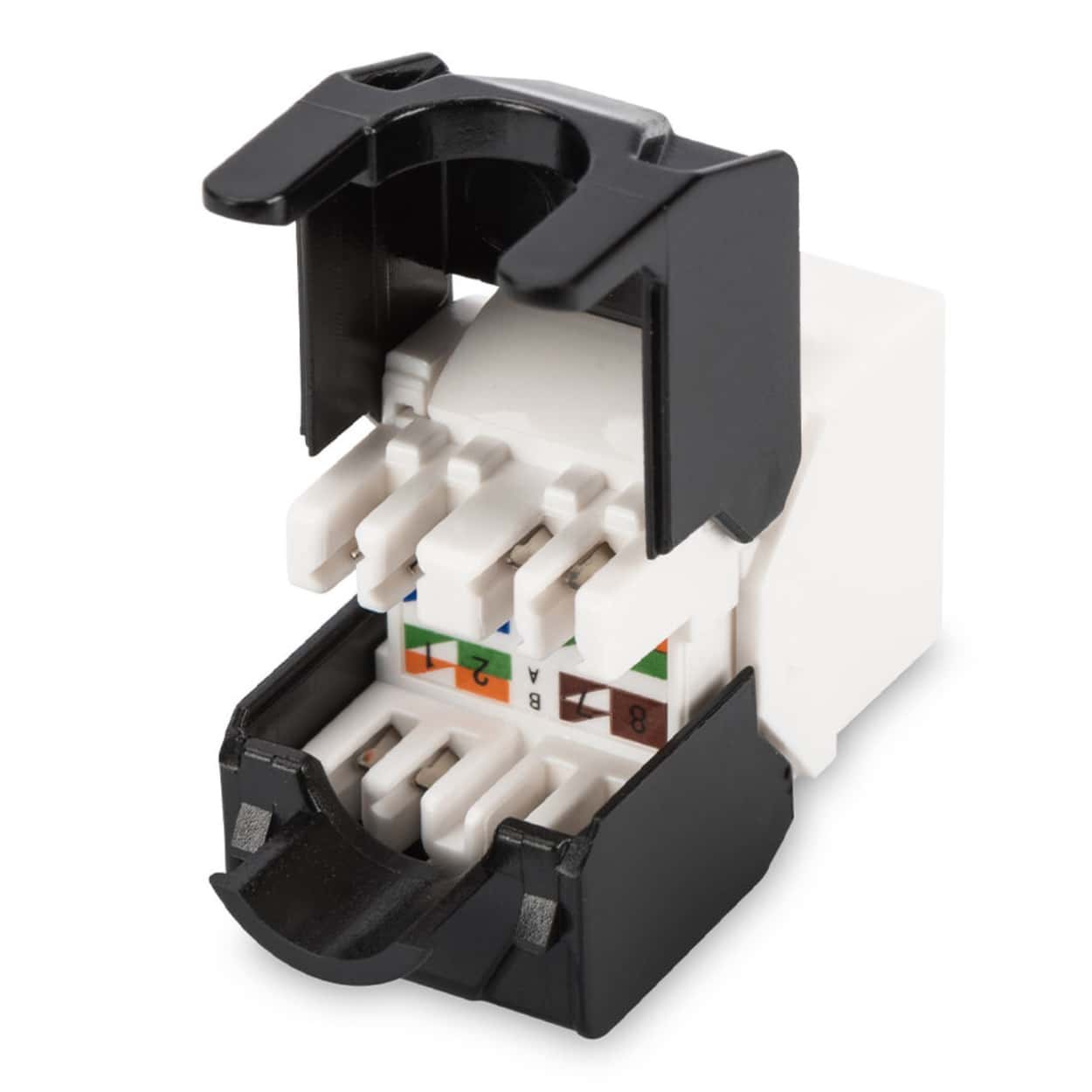 Digitus CAT. 6 Class E Keystone Jack, Unshielded/LSOH/ Zırhsız, Aletsiz Sonlandı - Görsel 1