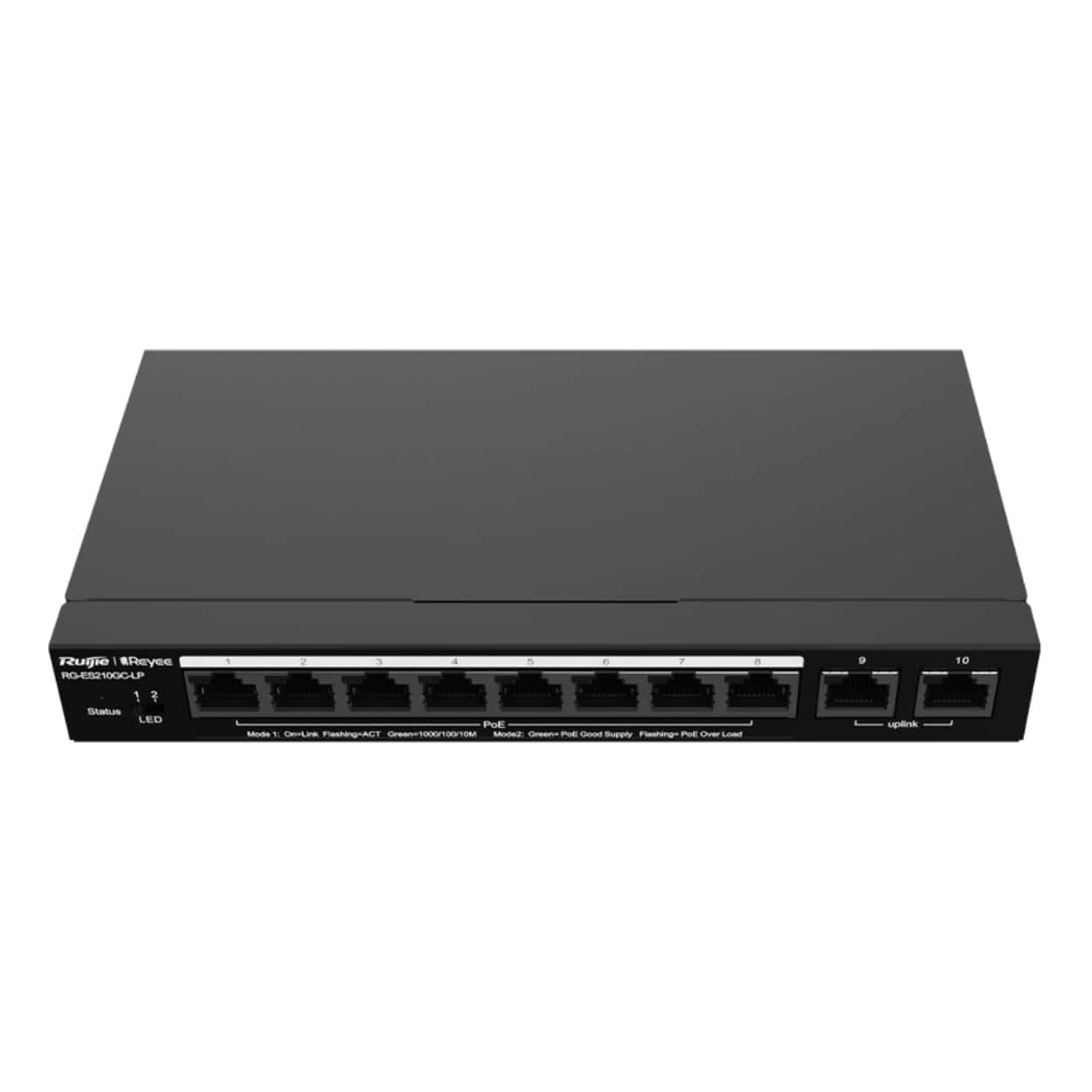 RUIJIE REYEE RG-ES210GC-LP 8GE Port 70W Poe, 2GE Uplink Cloud Yönetilebilir Swit - Görsel 2