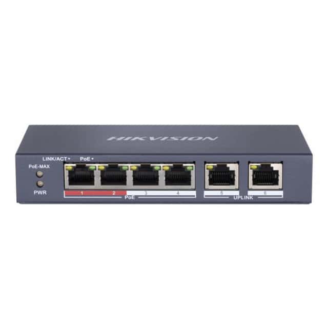 Hikvision PoE Switch 4 Port, 10/100 Mbps (DS-3E0106P-E/M)