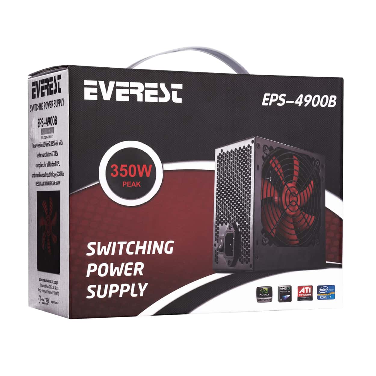 EVEREST EPS-4900B 300W (PEAK 350w) 12cm Fanlı POWER SUPPLY - Görsel 5