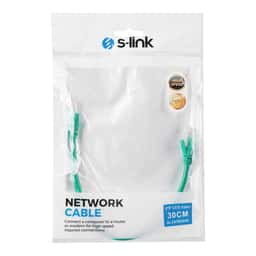S-LINK SL-CAT6030GR 30cm Yeşil CAT6 Patch Kablo - Küçük Görsel 3