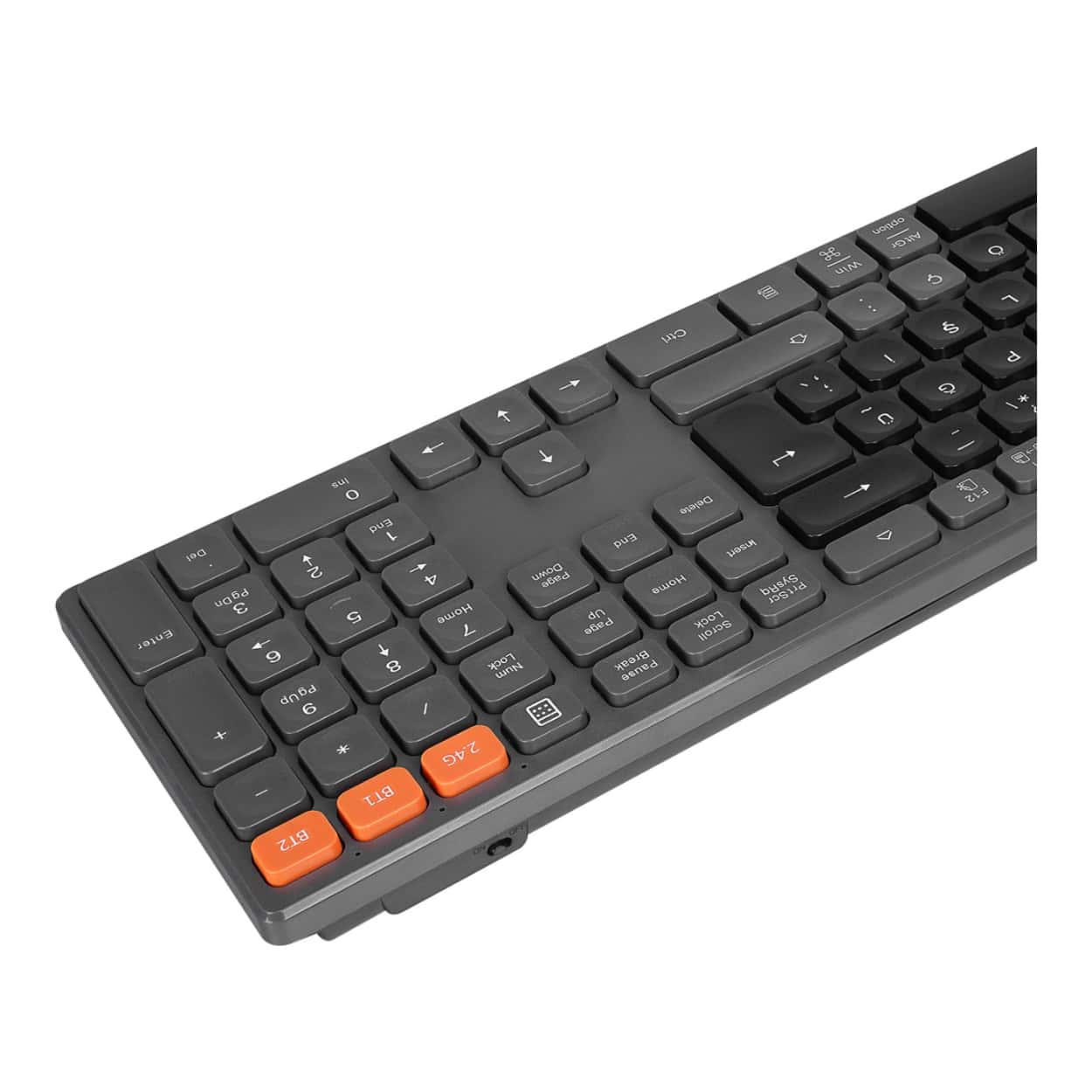 EVEREST KB-2610 Siyah/Gri 2.4G BT1 BT2 3 in 1 Q Kablosuz Klavye - Görsel 5