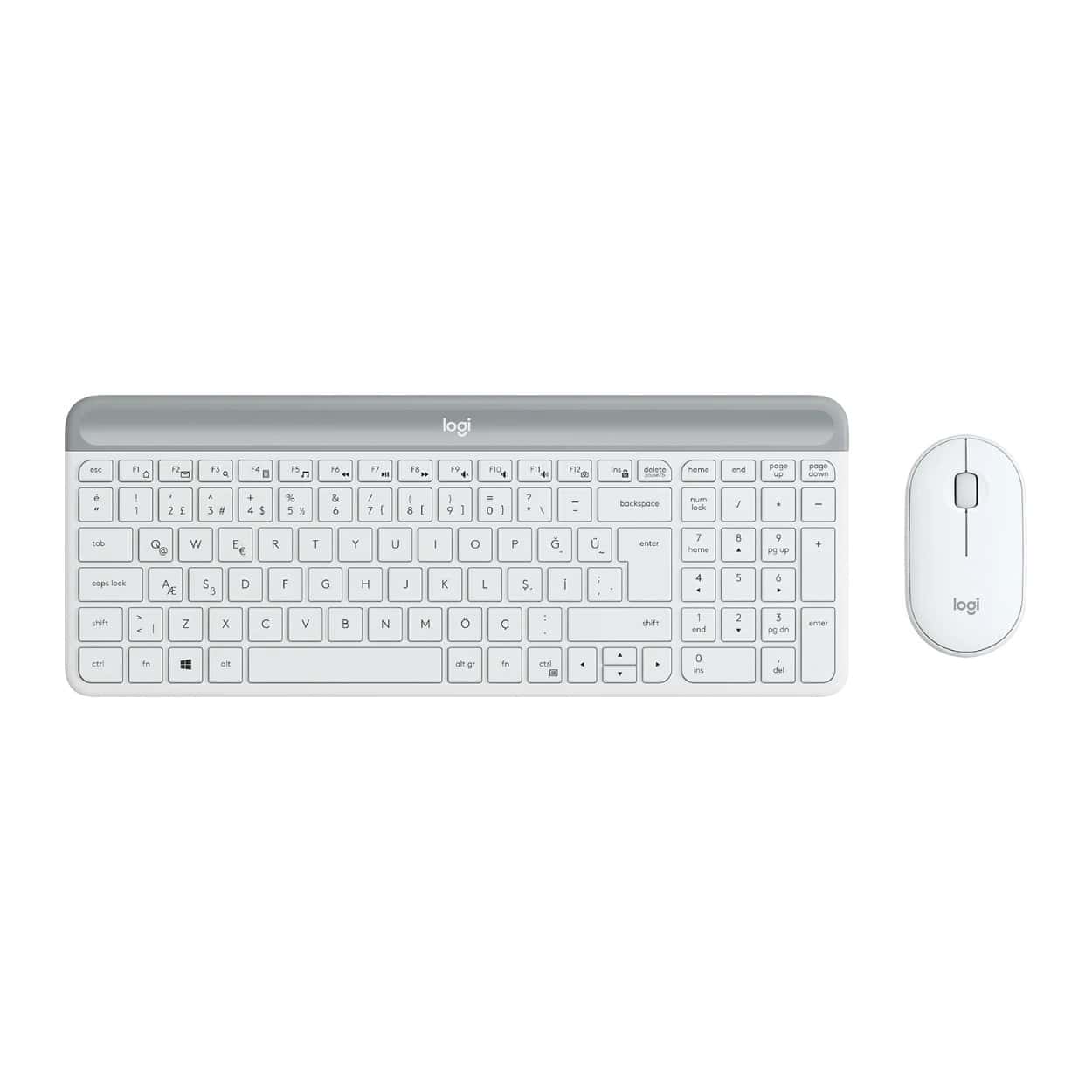 LOGITECH MK470 KABLOSUZ KLAVYE & MOUSE SETİ-BEYAZ - Görsel 1