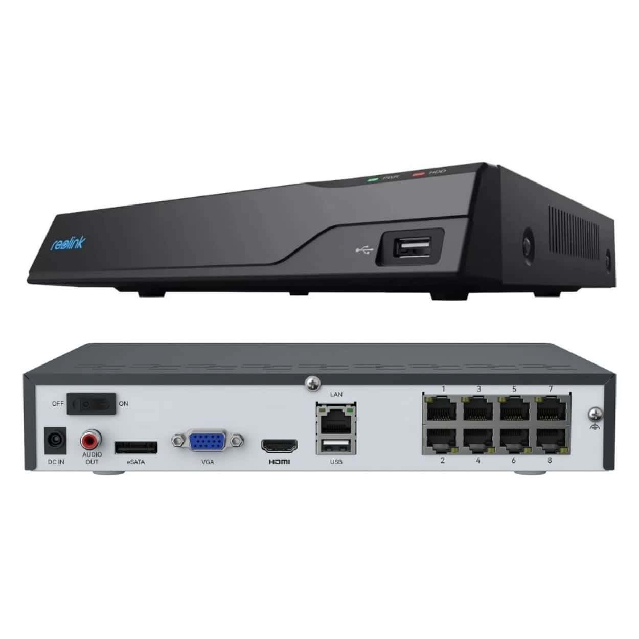 REOLINK NVS8 8 KANAL POE NVR - 2TB DİSK DAHİL - Görsel 1