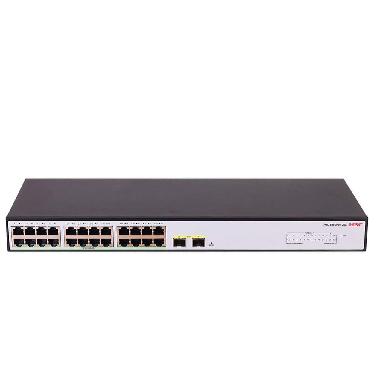 H3C Aolynk S1600V2-26S 24GE Port, 2x 10G SFP+ L2 Yönetilebilir Switch - Görsel 1