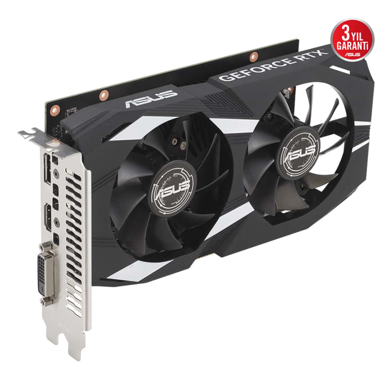 6 GB ASUS DUAL-RTX3050-O6G RTX 3050 GDDR6 96bit 1537MHz OC DVI HDMI DP EKRAN KAR - Görsel 5