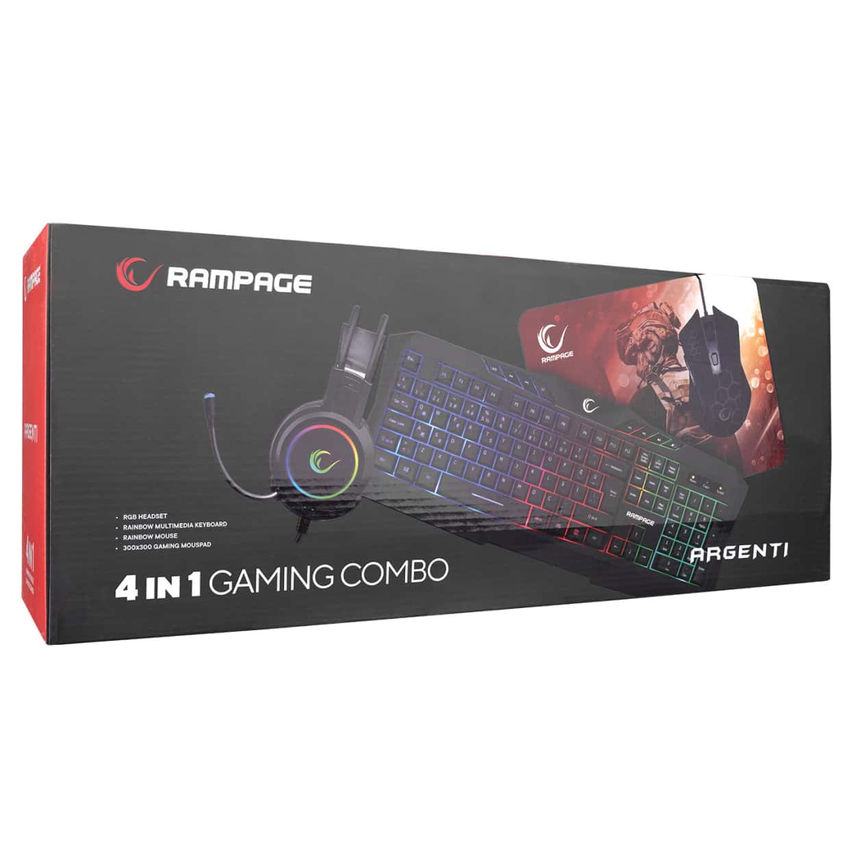 RAMPAGE KM-404 ARGENTI Rainbow Aydınlatmalı Gaming Q Klavye + Kulaklık + Mouse + - Görsel 10