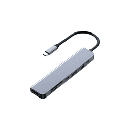 FRISBY FA-7684C Type-C - 7 in1 USB-C+HDMI+SD/TF+USB3.0+PD+USB-C - Küçük Görsel 1