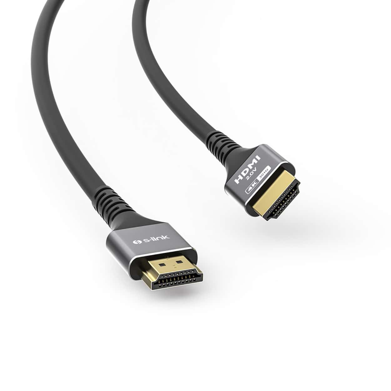 S-LINK SLX-HD4K10 19+1 HDMI to HDMI 10m Metal v2.0 4K (4096*2160) 30Hz Kablo - Görsel 1