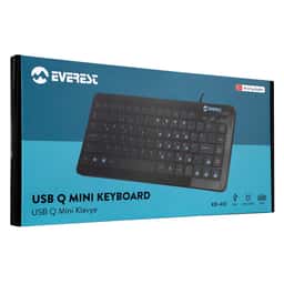 EVEREST KB-410 Siyah USB Q Mini Klavye - Küçük Görsel 4