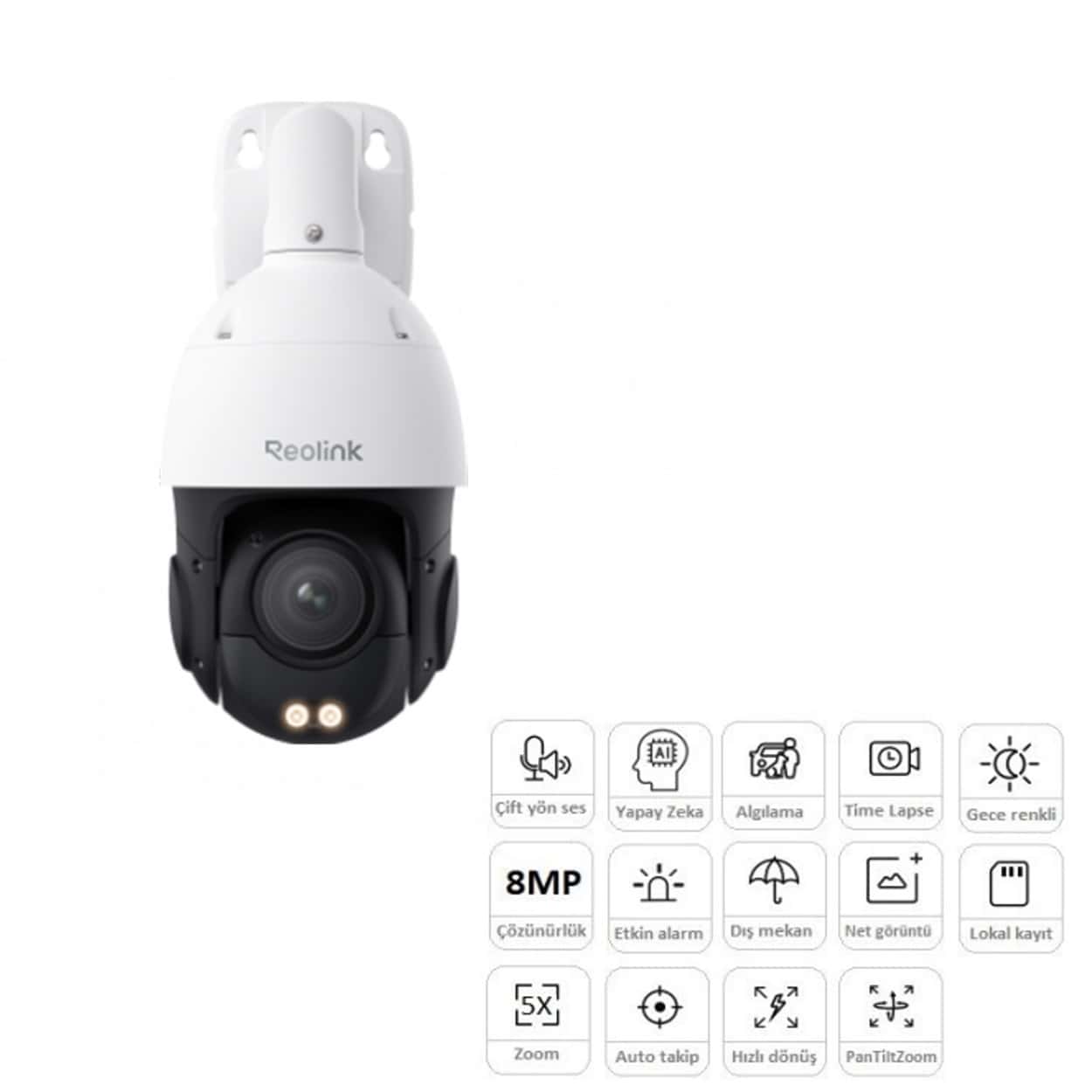 REOLINK P840  8MP 5X POE SPEED DOME KAMERA - Görsel 1