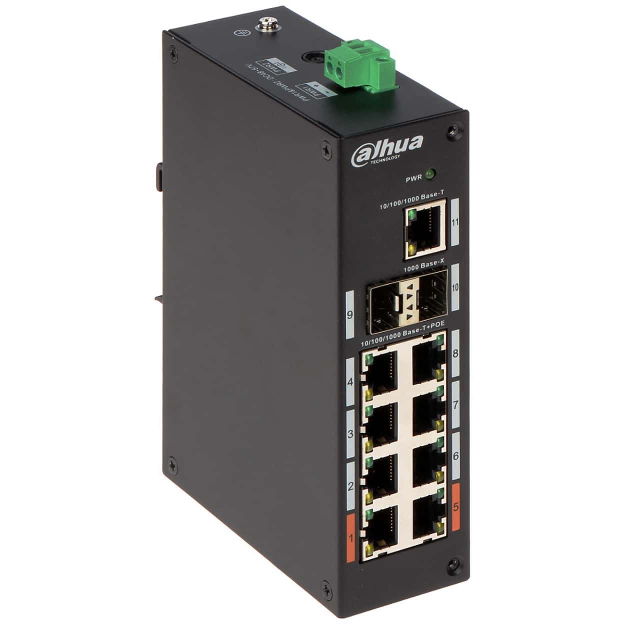 DAHUA PFS3211-8GT-120 8GE PoE Port (120W), 1GE Uplink, 2xSFP Endüstriyel Switch - Görsel 1