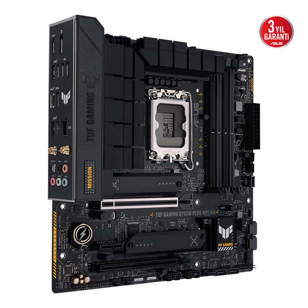 ASUS TUF GAMING B760M-PLUS WIFI D4 Intel B760 LGA1700 DDR4 5333 DP HDMI 3x M2 US - Görsel 4