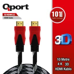 QPORT 10M ALTIN UÇLU HDMI KABLO 1.4V (Q-HDMI10) - Küçük Görsel 1