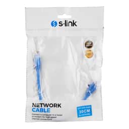 S-LINK SL-CAT6030BL 30cm Mavi CAT6 Patch Kablo - Küçük Görsel 3