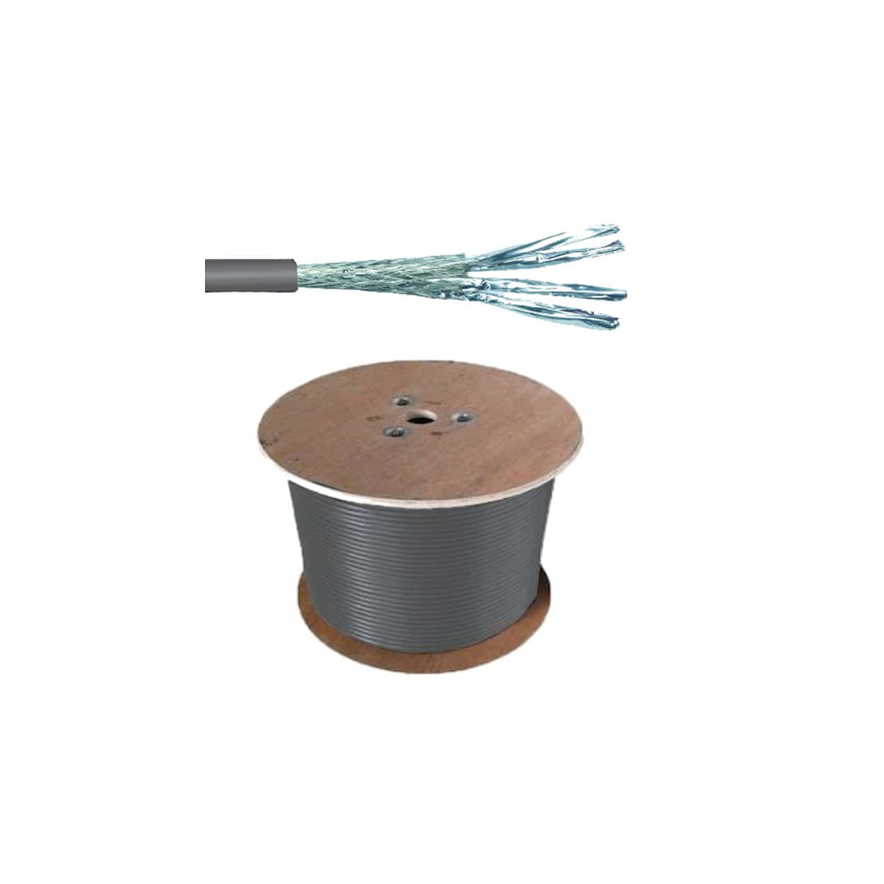 HCS S/FTP CAT 6A LS0H Gri, 500m Makara 4x2x23# - Görsel 1