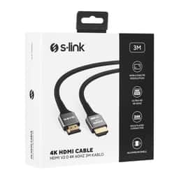 S-LINK SLX-HD4K03 19+1 HDMI to HDMI 3m Metal v2.0 4K (4096*2160) 60Hz Kablo - Küçük Görsel 4