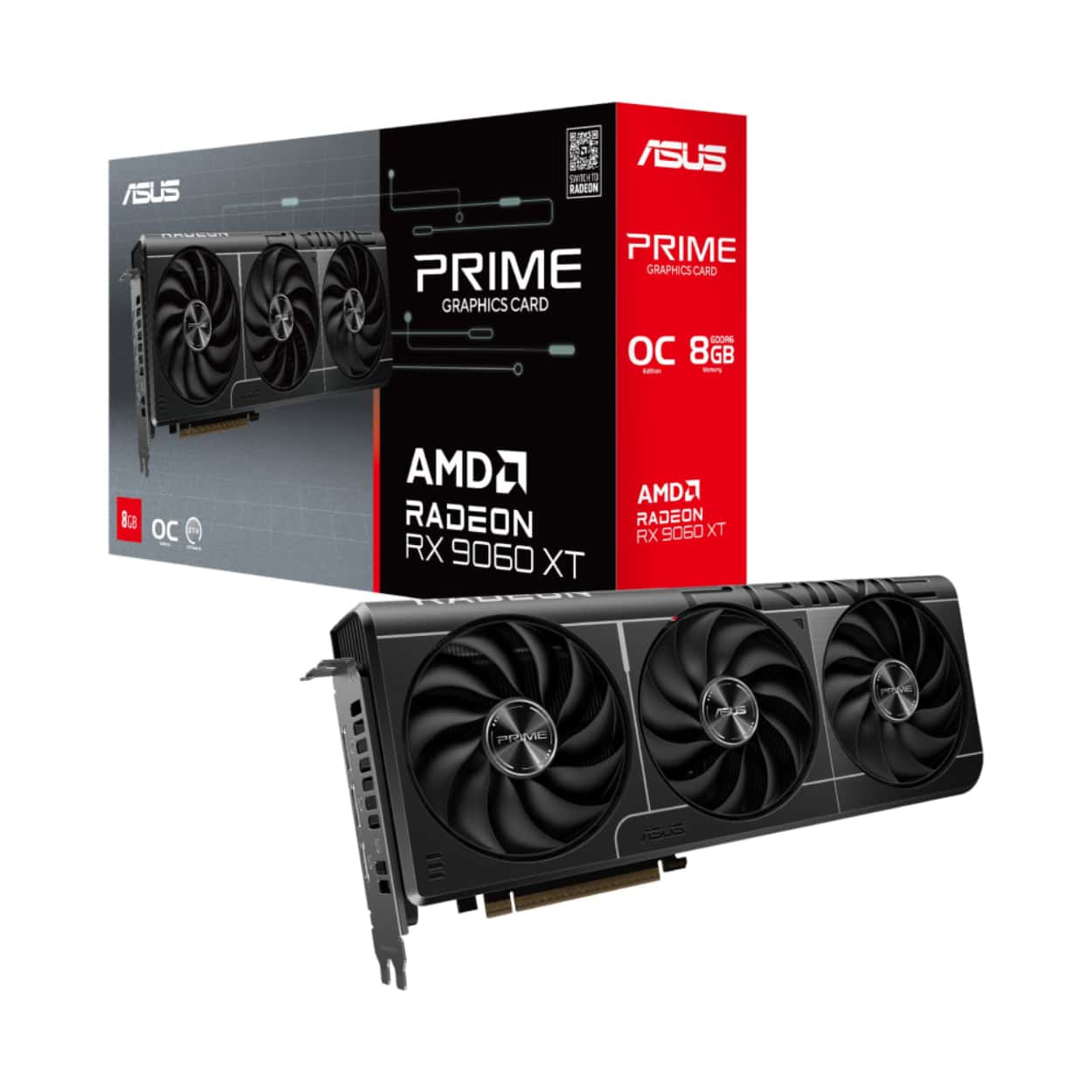 8 GB ASUS PRIME-RX9060XT-O8G RX9060XT GDDR6 128bit OC HDMI 2xDP EKRAN KARTI - Görsel 1