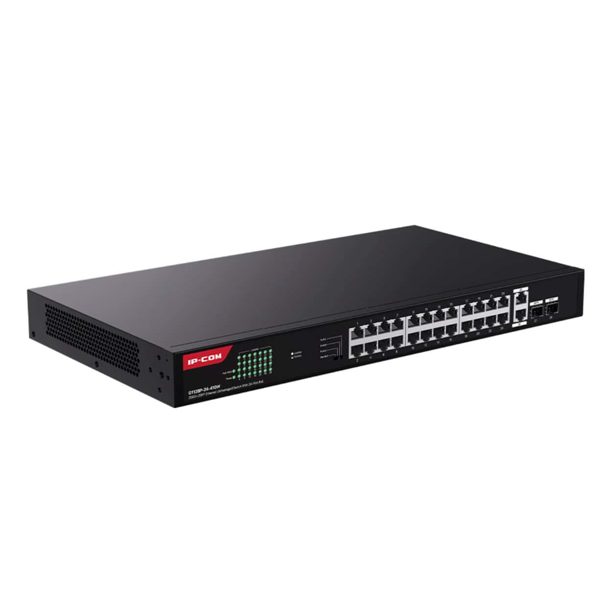 IP-COM G1128-24-410W 24GE PoE Port (370W), 2xCombo SFP Switch - Görsel 3