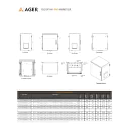 AGER Çift Cidar  09U W=600mm D=600mm 19'' IP66 Outdoor Duvar Tipi Kabinet - Küçük Görsel 3