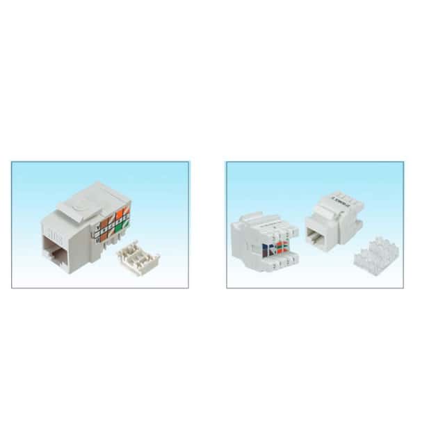 HCS 8P8C RJ-45 UTP Keystone Jack CAT 6, LSA+ / 110 IDC T568 A/B, 180 derec