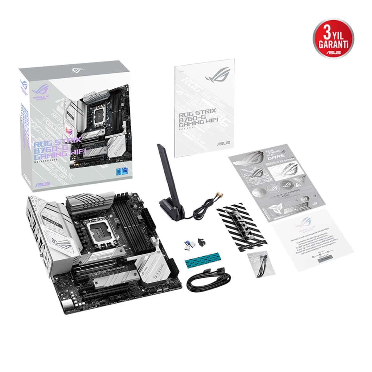ASUS ROG STRIX B760-G GAMING WIFI 1700P DDR5 SES GLAN DP/HDMI SATA3 USB3.2 mATX - Görsel 8