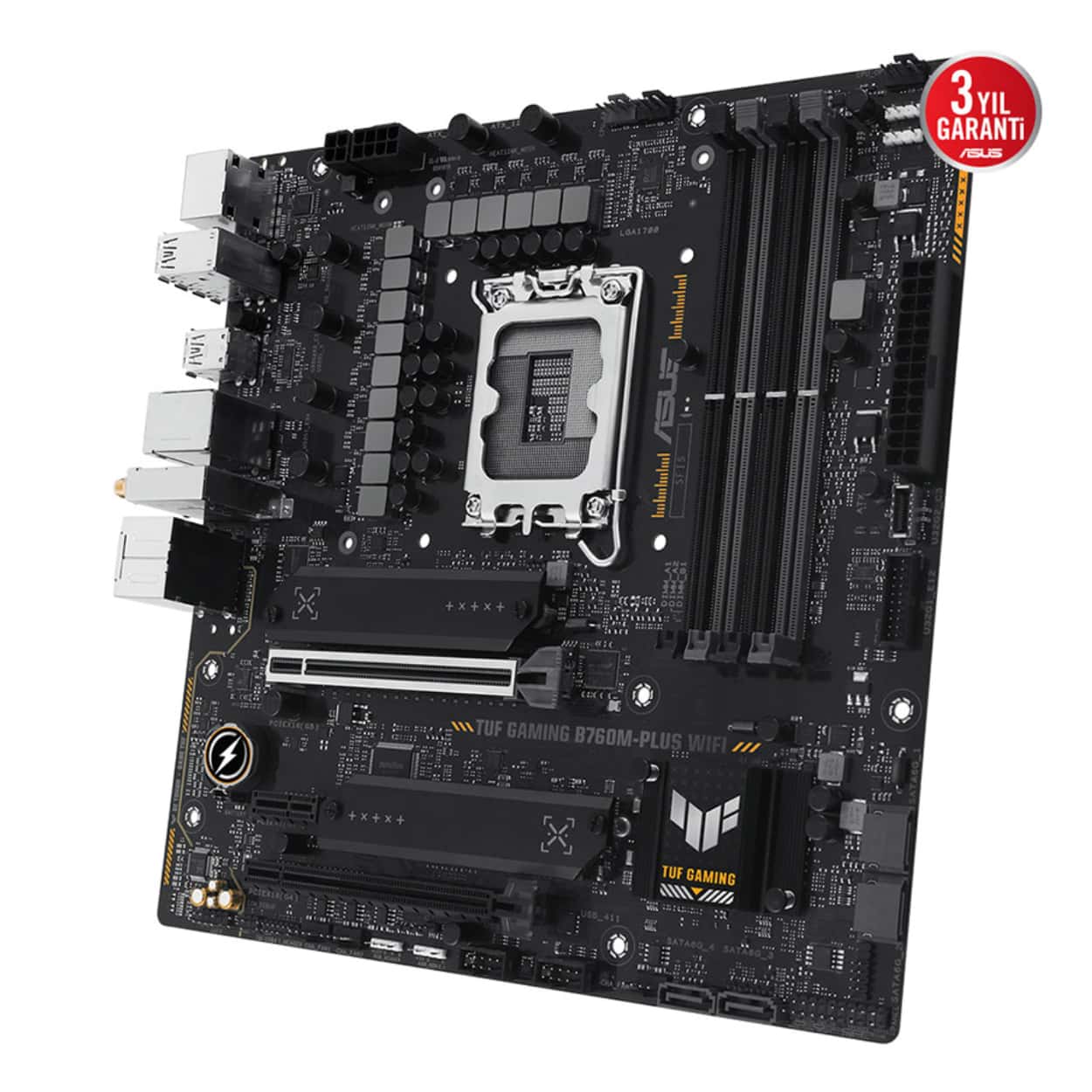 ASUS TUF GAMING B760M-PLUS WIFI Intel B760 LGA1700 DDR5 7200 HDMI VGA 2x M2 USB3 - Görsel 5