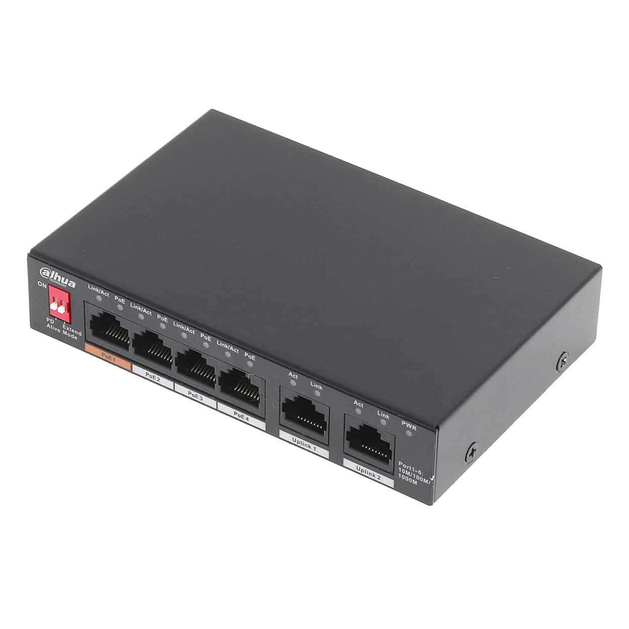 DAHUA PFS3006-4GT-60-V2 4GE PoE Port (60W), 2GE Uplink Switch - Görsel 1