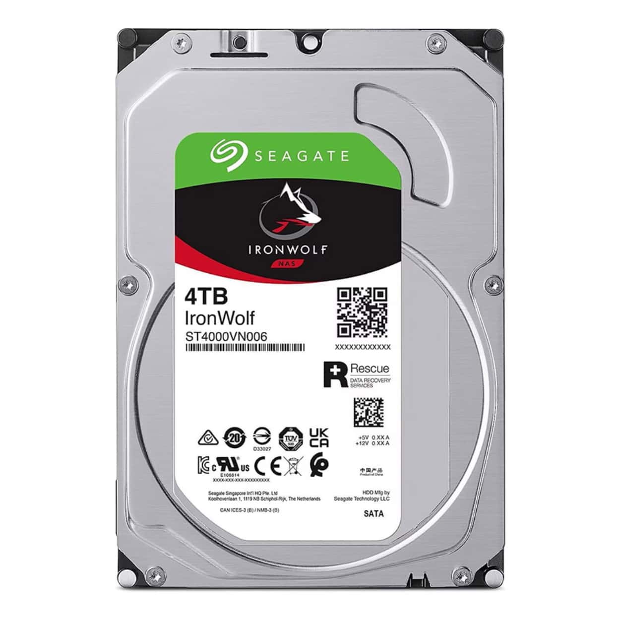 SEAGATE IRONWOLF 4 TB 5400RPM 256MB 7/24 1-8 Yuvalı Nas için - Görsel 1