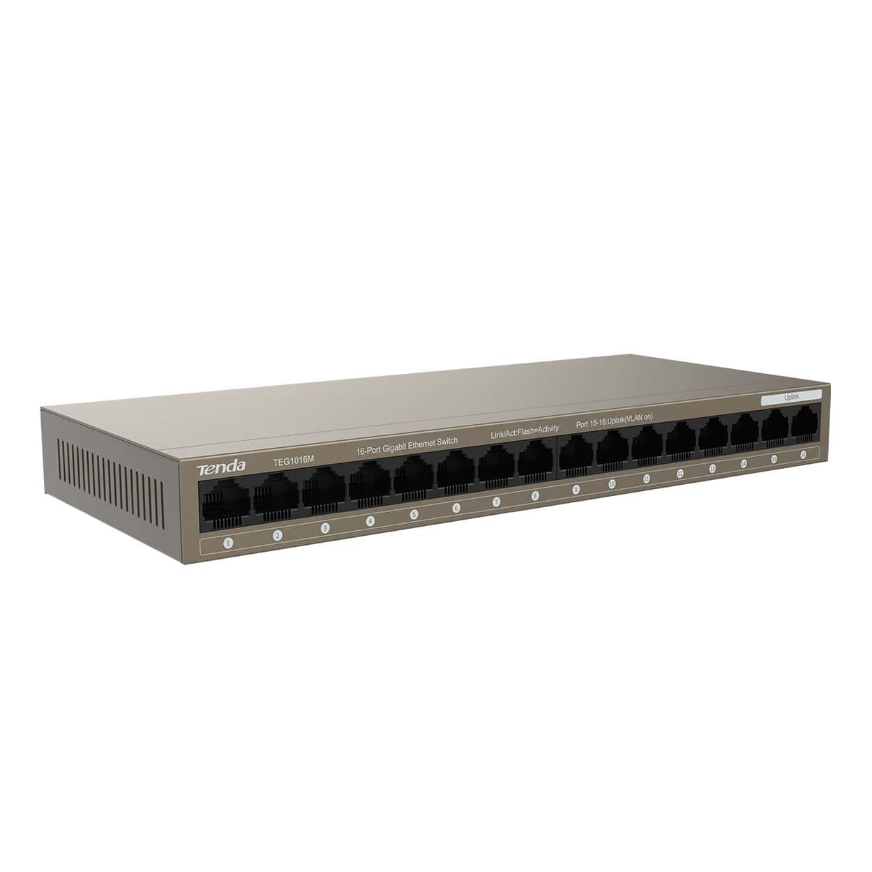 TENDA TEG1016M 16GE Port Desktop Switch - Görsel 3