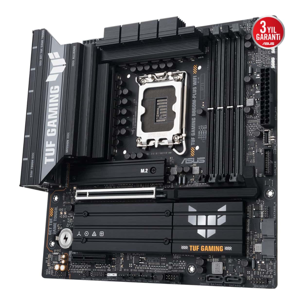 ASUS TUF GAMING B860M-PLUS WIFI LGA1851 DDR5 8800 WiFi 7+BT AURA RGB 2.5GLAN mAT - Görsel 3