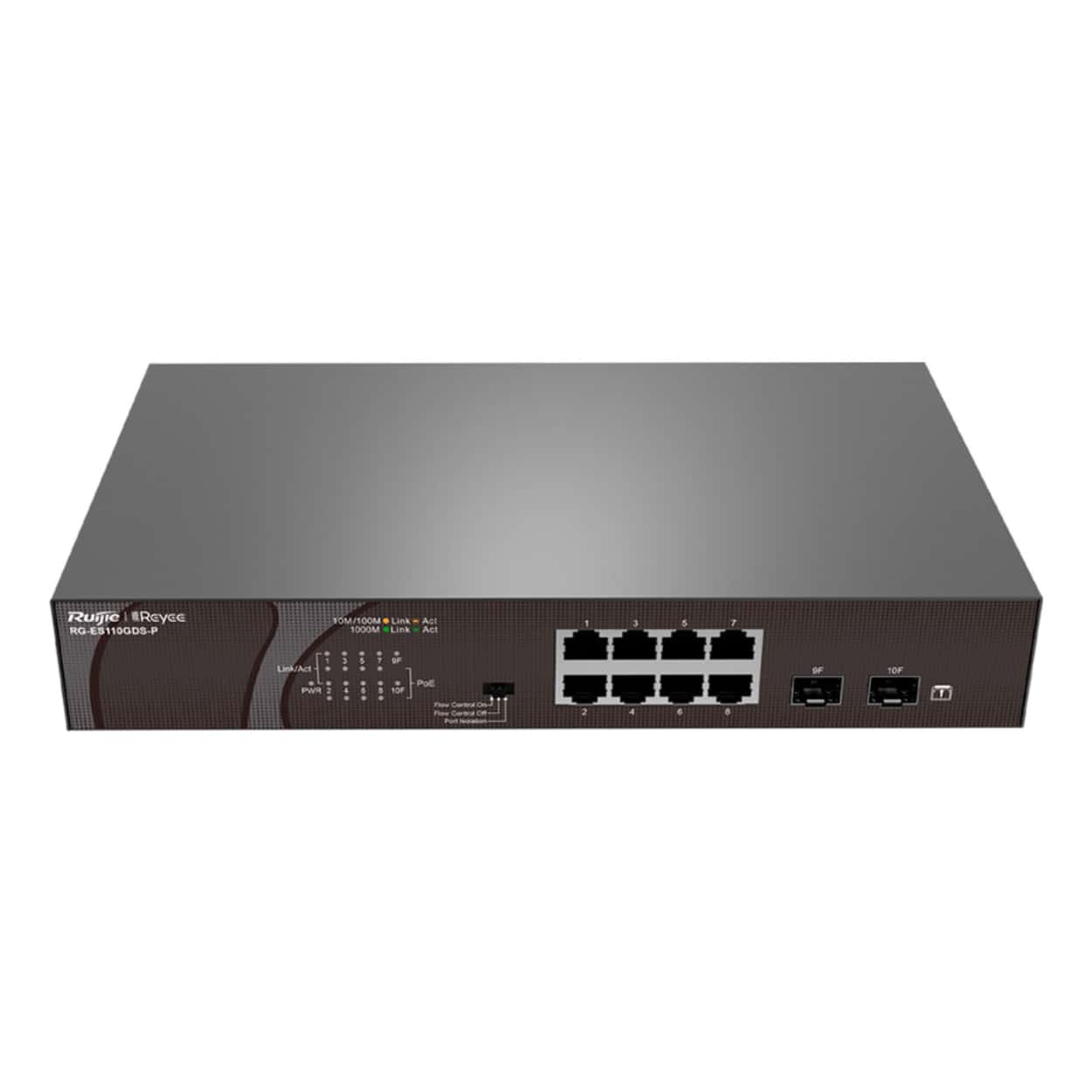 RUIJIE REYEE RG-ES110GDS-P 8GE 120W Poe,  2GE SFP Uplink Switch - Görsel 2